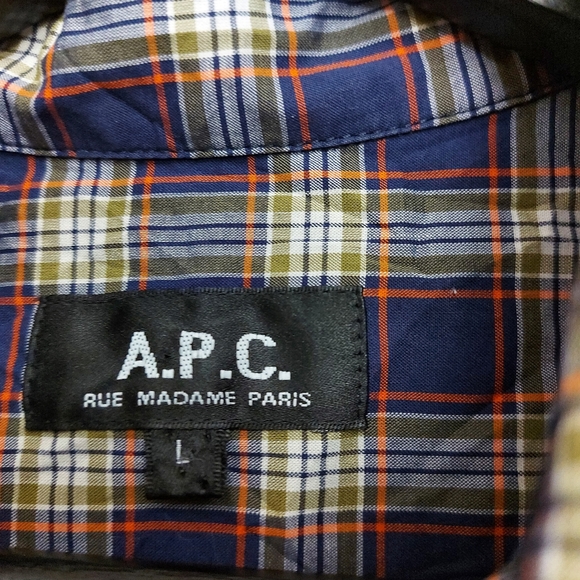 A.P.C. Atelier Production Creation Plaid Button Front shirt - Picture 3 of 7